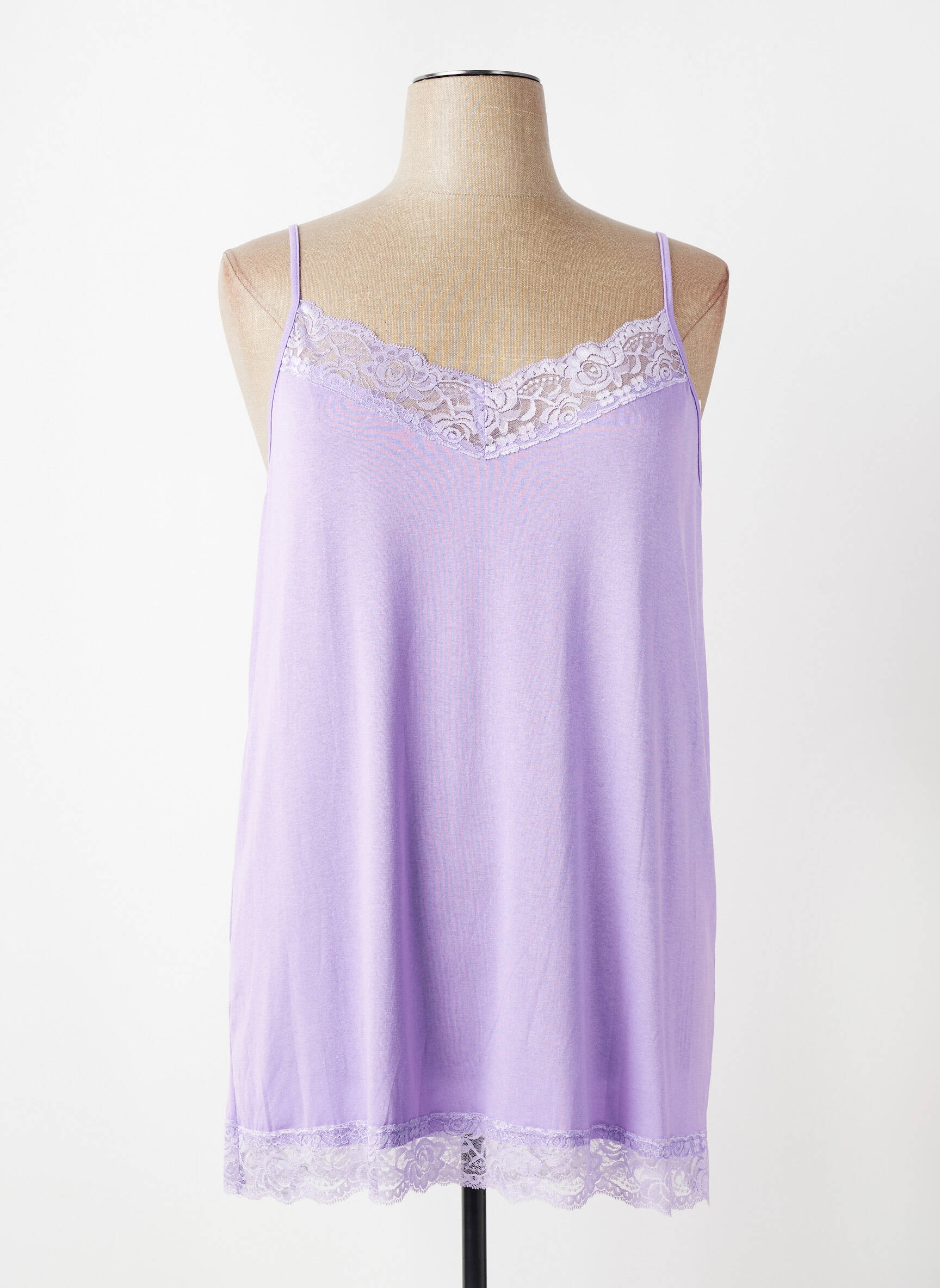 Top elasticitate bretele subțiri violet E&F femeie