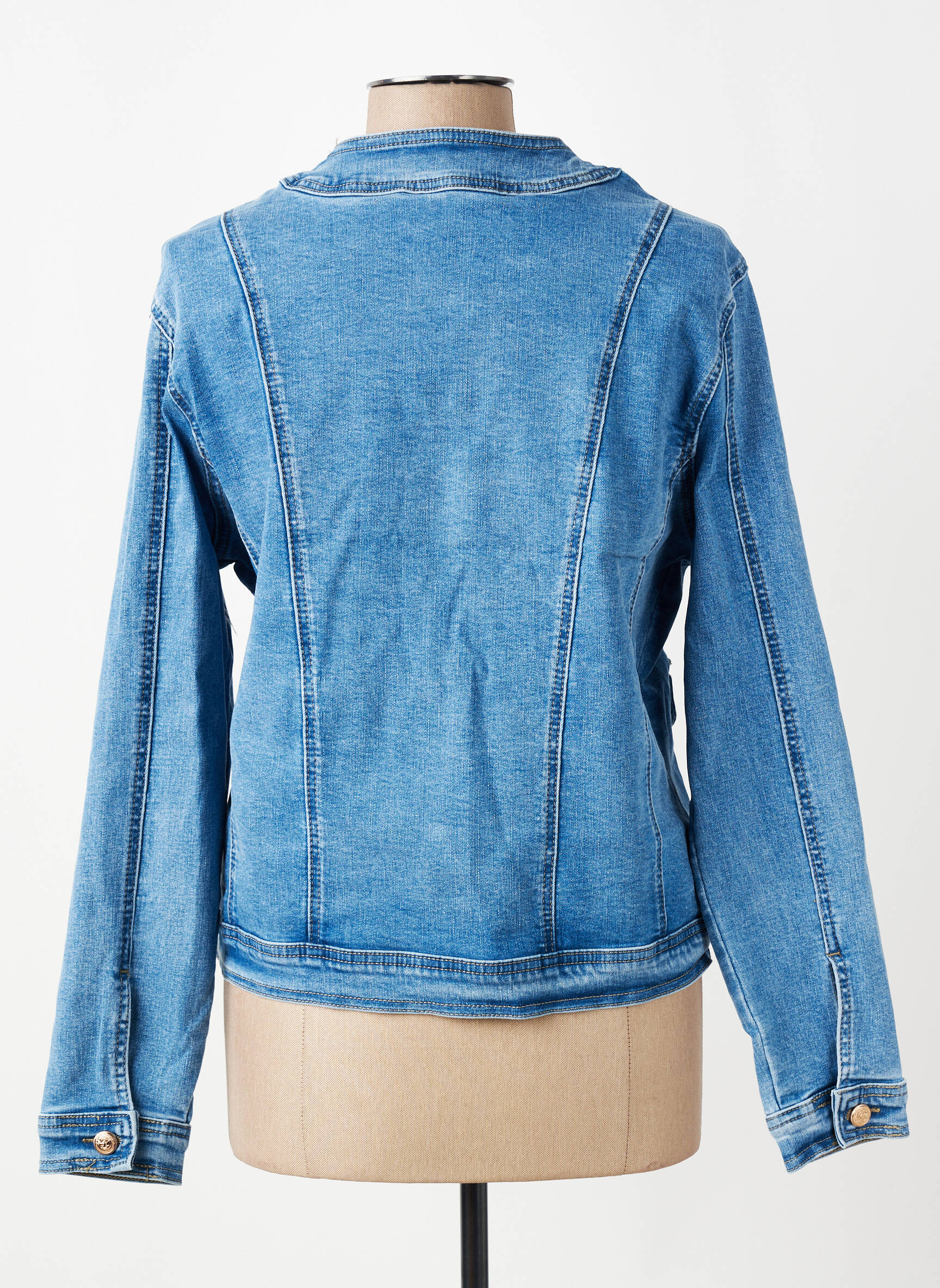 Jachete casual guler rotund albastru G-SMACK femeie