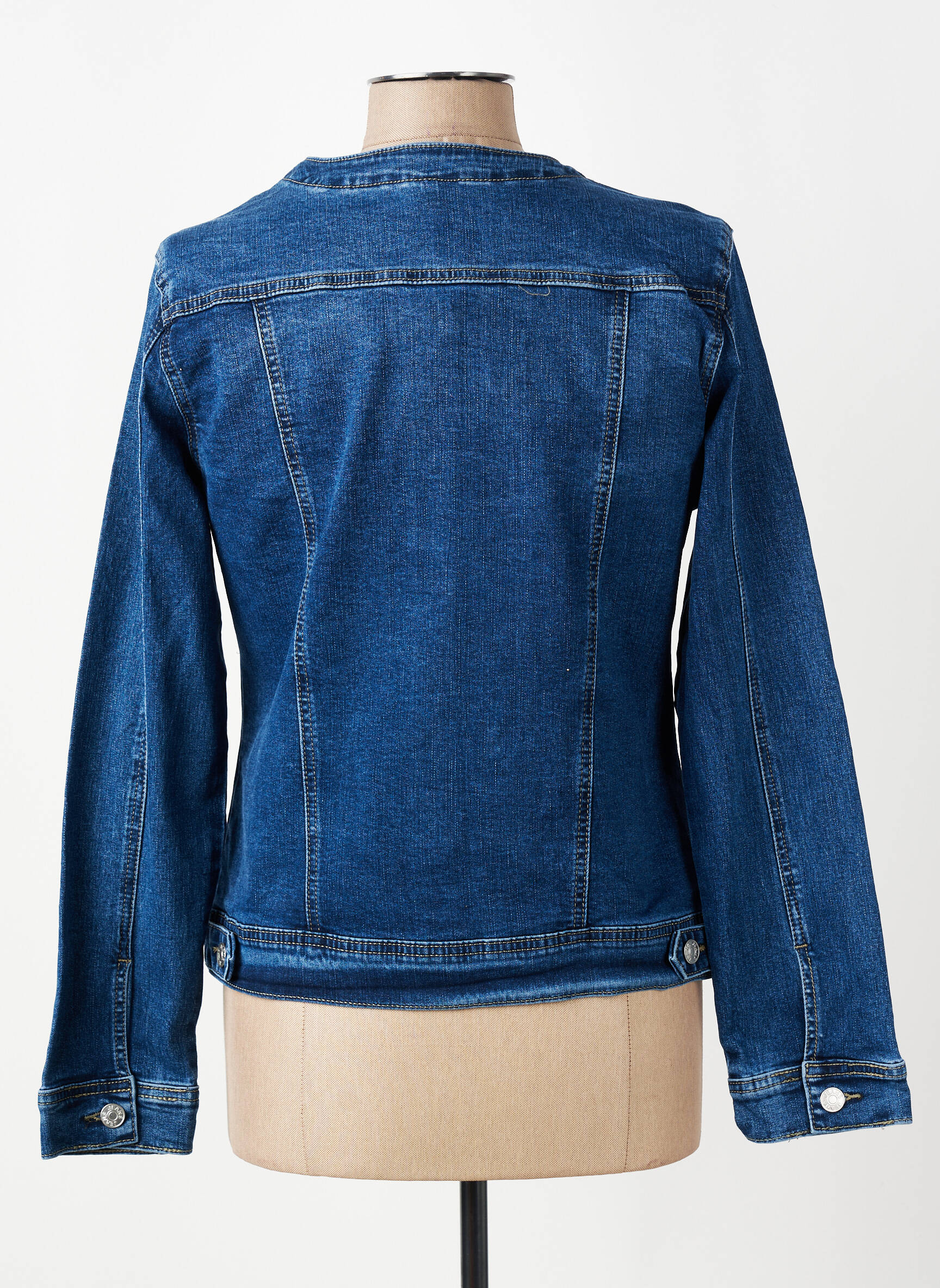 Jachete casual guler rotund albastru G-SMACK femeie