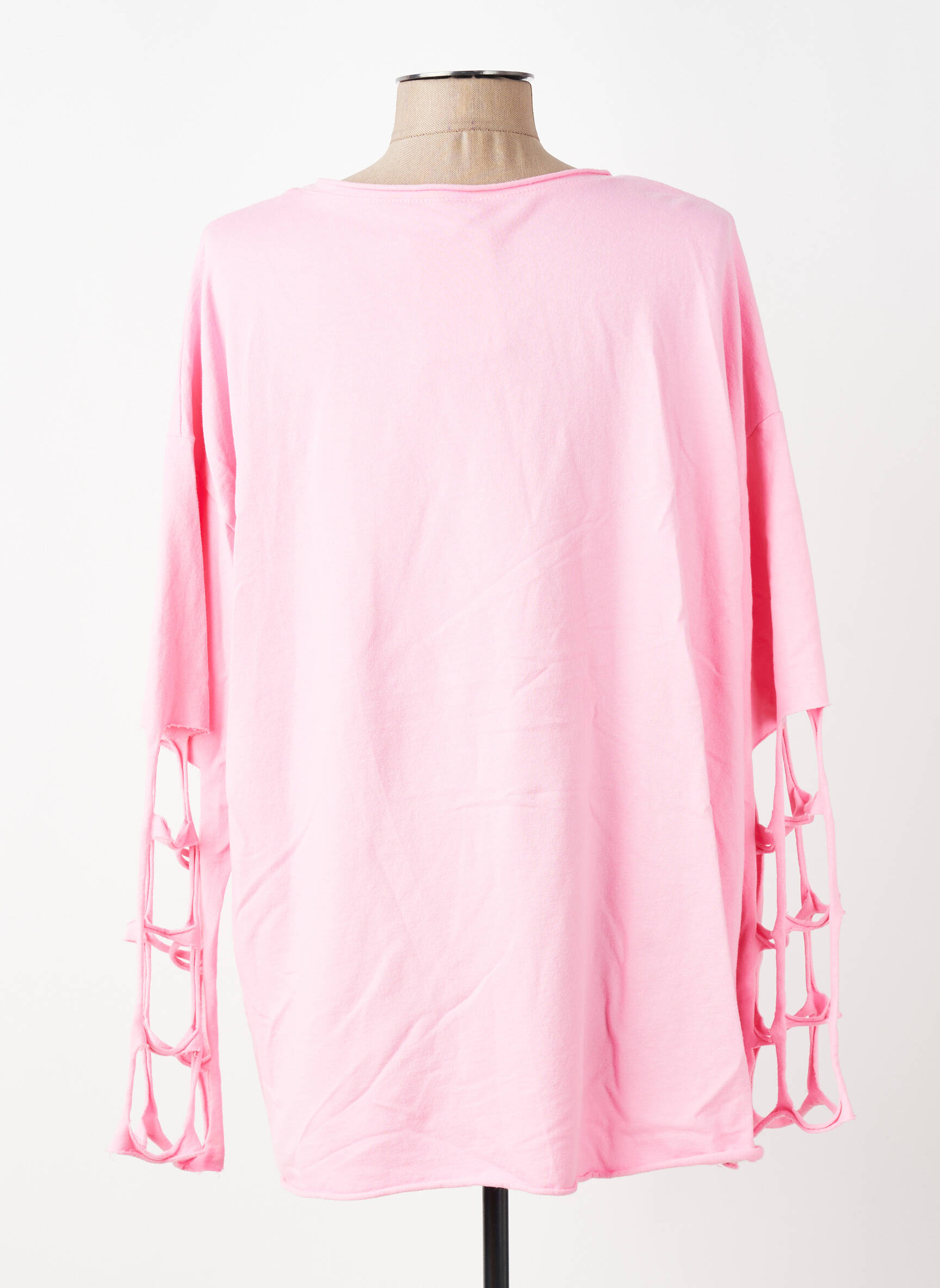 Top elasticitate mâneci lungi roz deschis E&F femeie