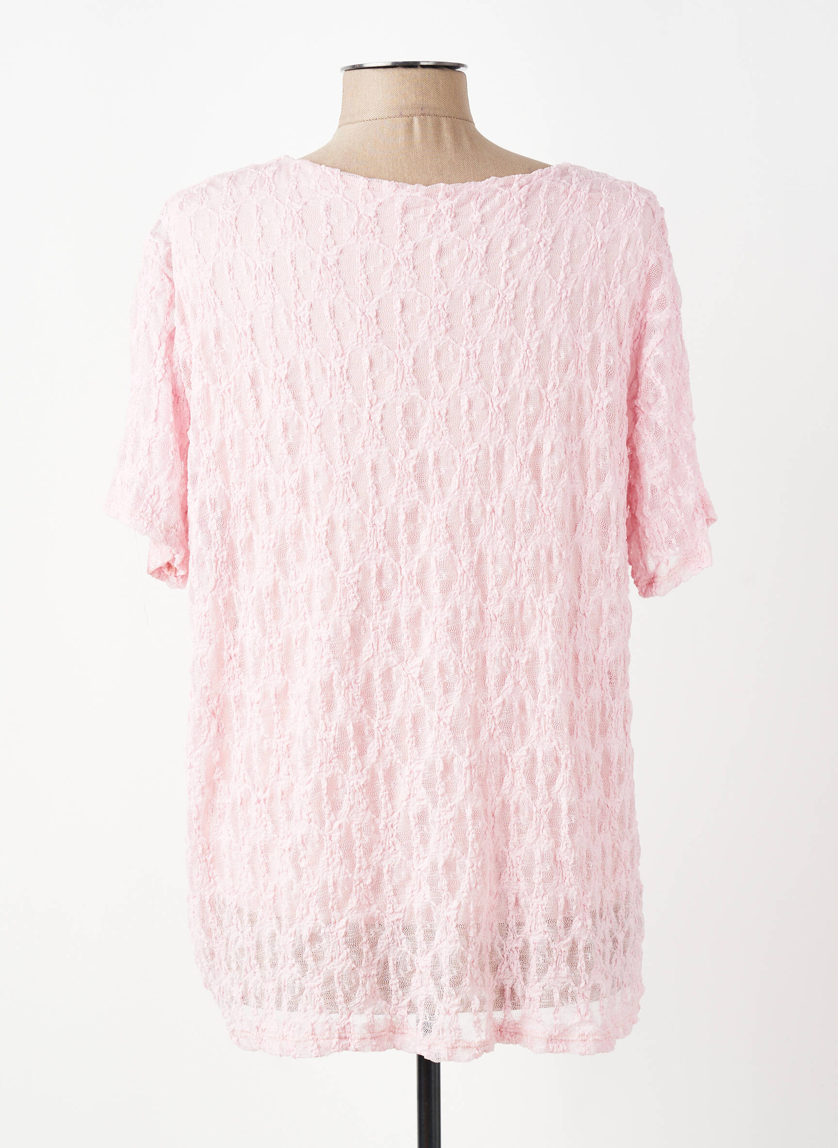 Top elasticitate mâneci scurte roz NEW COLLECTION femeie