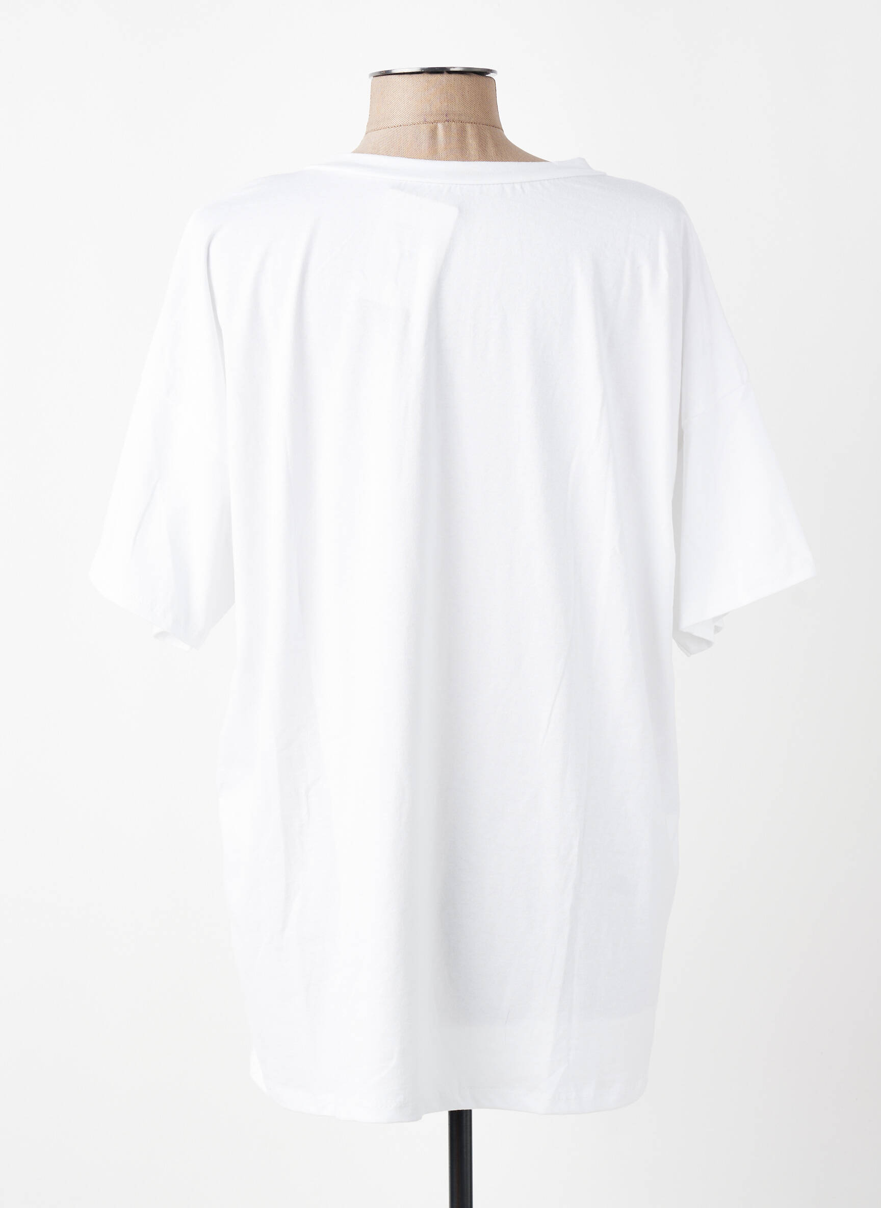 Tricou croială dreaptă mâneci scurte negru E&F femeie