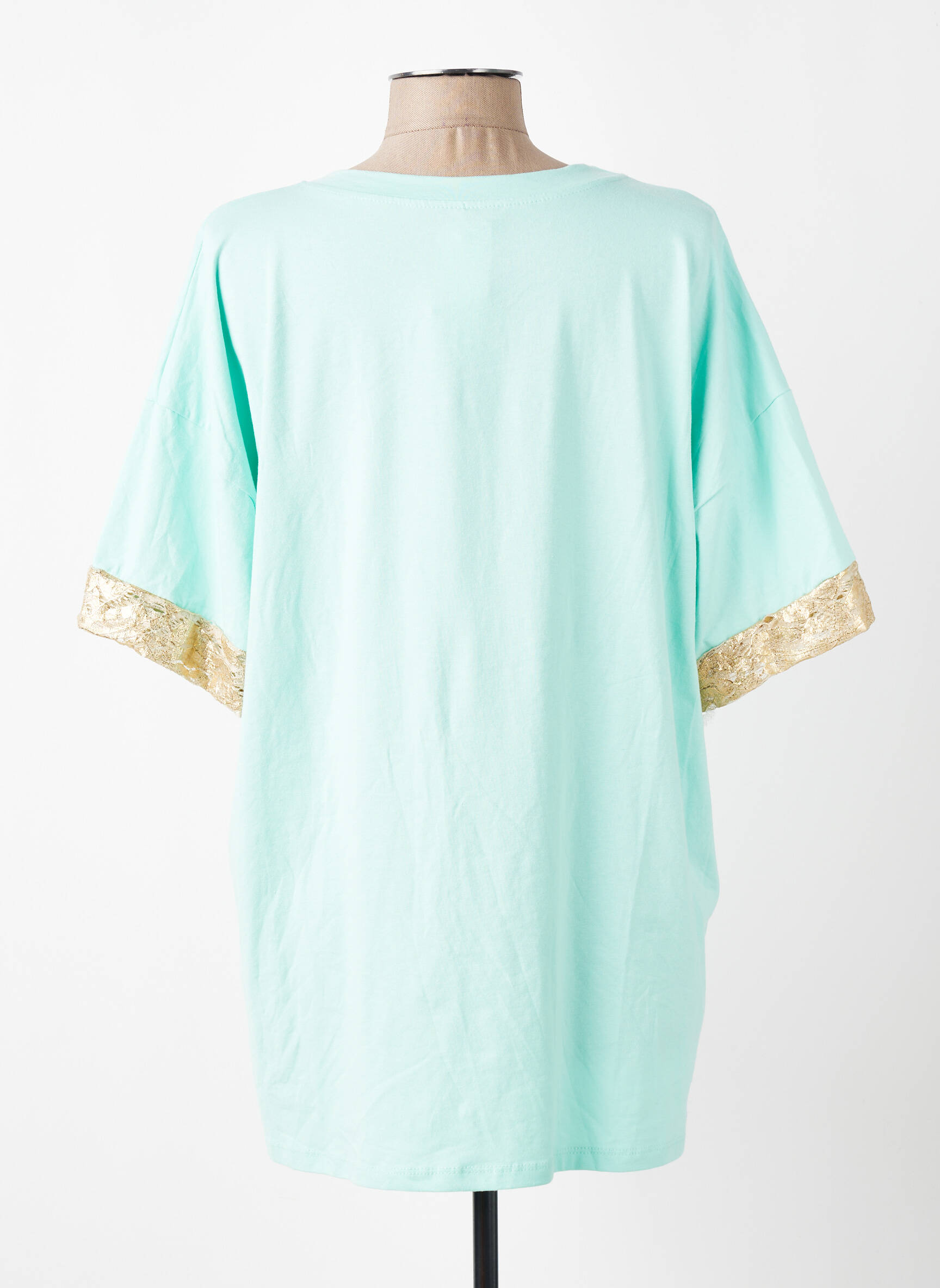 Top elasticitate mâneci 3/4 verde NEW COLLECTION femeie
