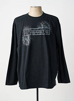 Tricou elasticitate mâneci lungi negru MAXFORT bărbat