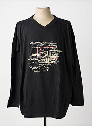 Tricou elasticitate mâneci lungi negru ALLSIZE bărbat