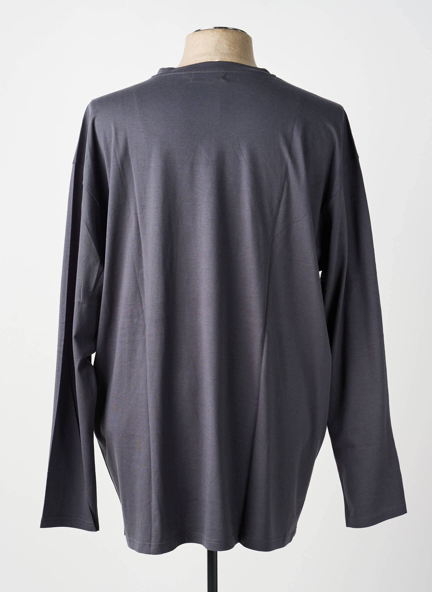 Tricou elasticitate mâneci lungi gri ALLSIZE bărbat