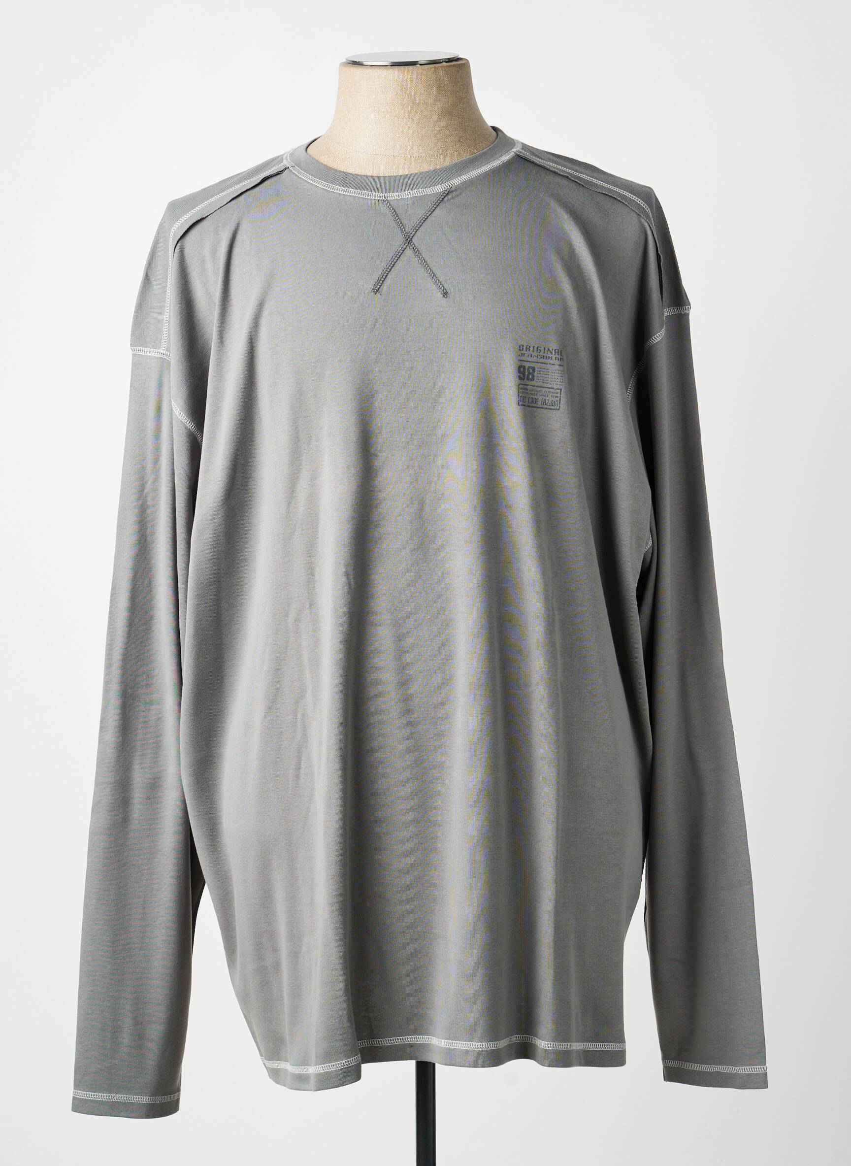 Tricou elasticitate mâneci lungi gri ALLSIZE bărbat