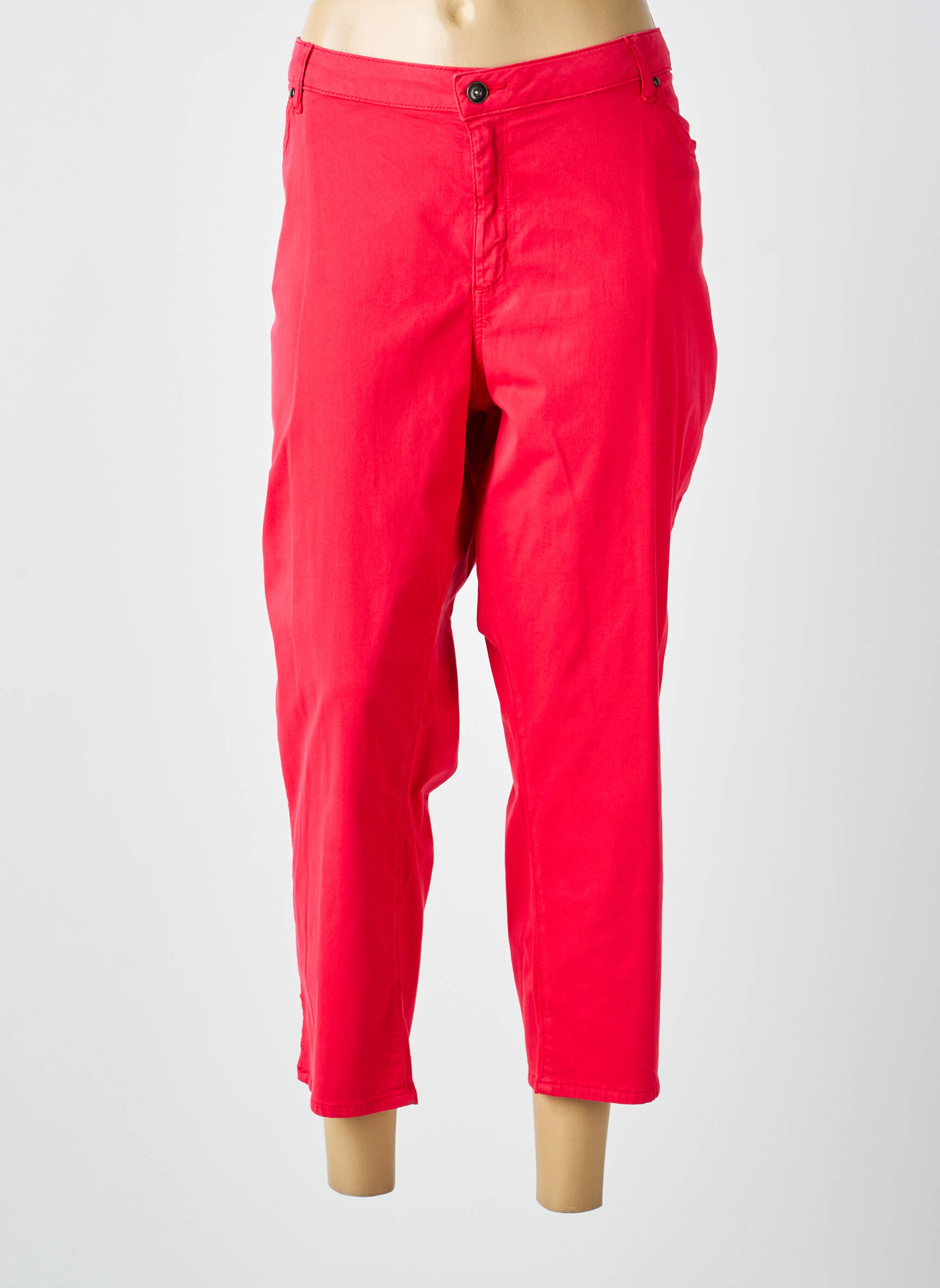 Pantalon trei sferturi elasticitate mărime normală roșu MERI & ESCA femeie