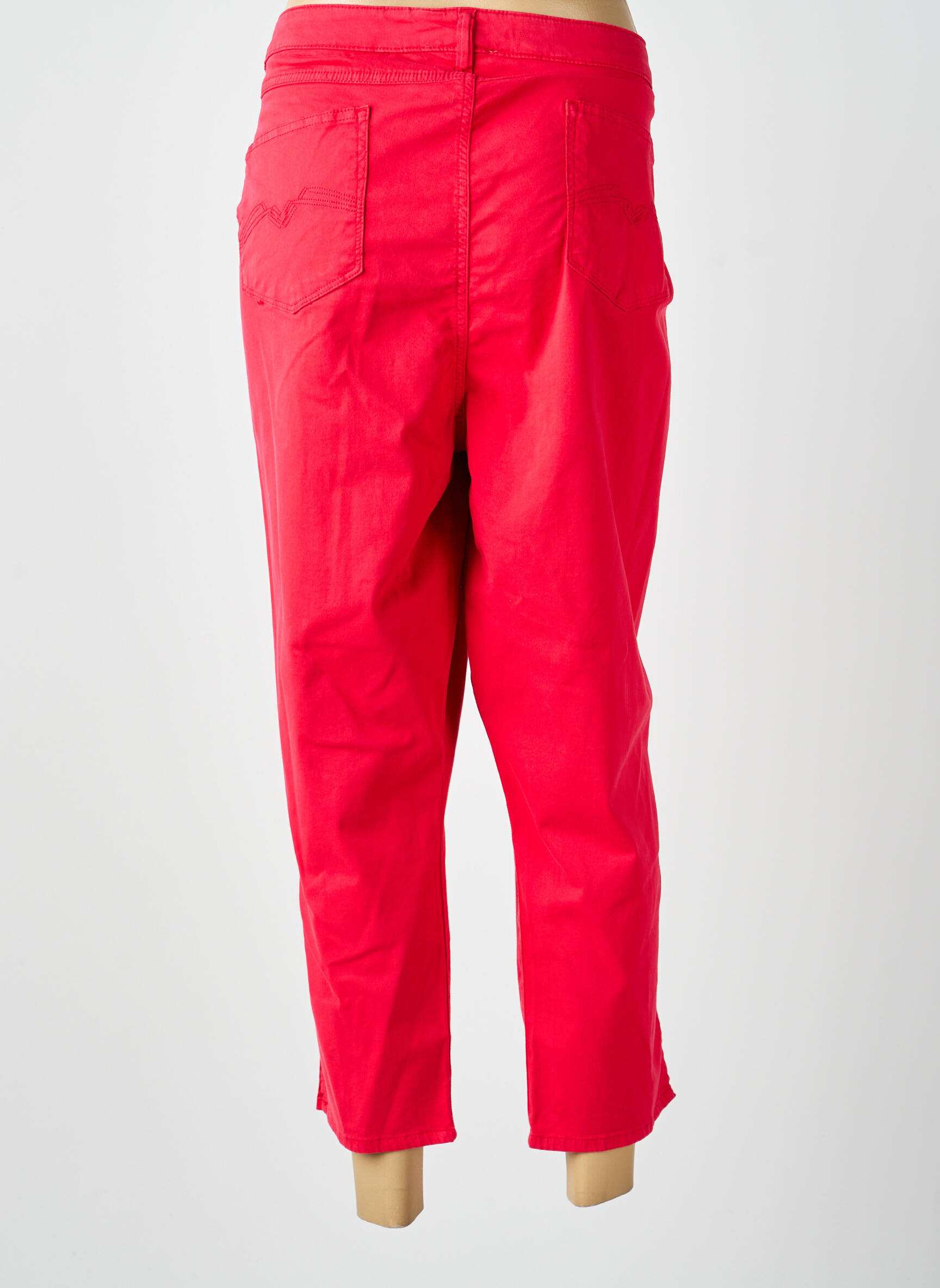 Pantalon trei sferturi elasticitate mărime normală roșu MERI & ESCA femeie