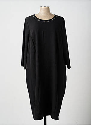 Rochie midi țesătură crep mâneci lungi negru GUY DUBOUIS femeie