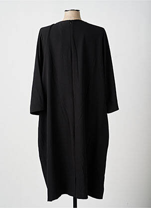 Rochie midi țesătură crep mâneci lungi negru GUY DUBOUIS femeie