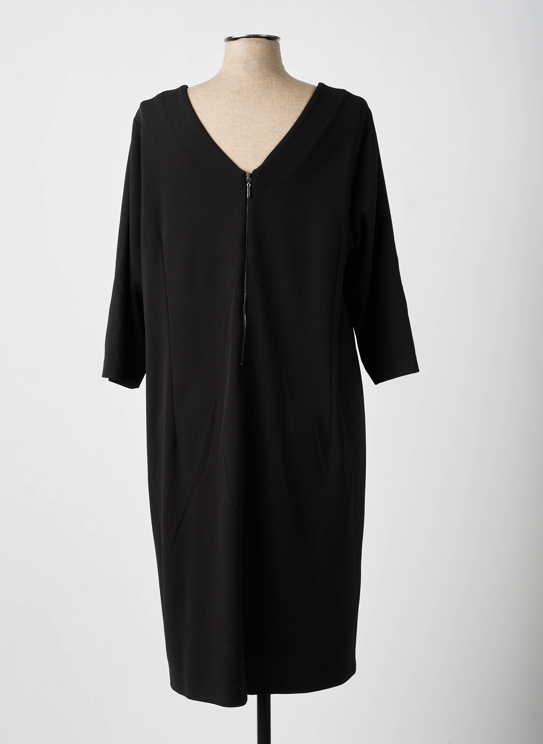 Rochie midi mâneci 3/4 mâneci 3/4 negru GUY DUBOUIS femeie