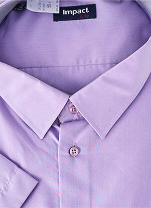 Cămașă cu mâneci scurte buzunare violet IMPACT bărbat