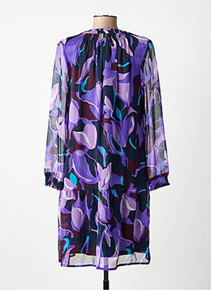 Rochie midi croială fluidă mâneci lungi violet STREET ONE femeie