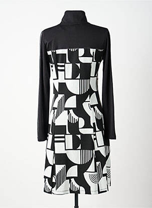 Rochie midi mâneci lungi mâneci lungi negru DOLCEZZA femeie