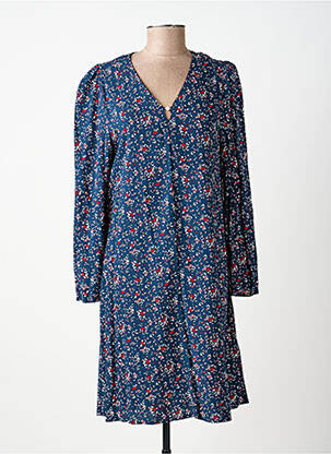 Rochie midi imprimeu floral mâneci lungi albastru ÉTYMOLOGIE femeie