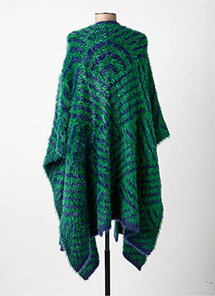 Poncho guler în v verde MARBLE femeie