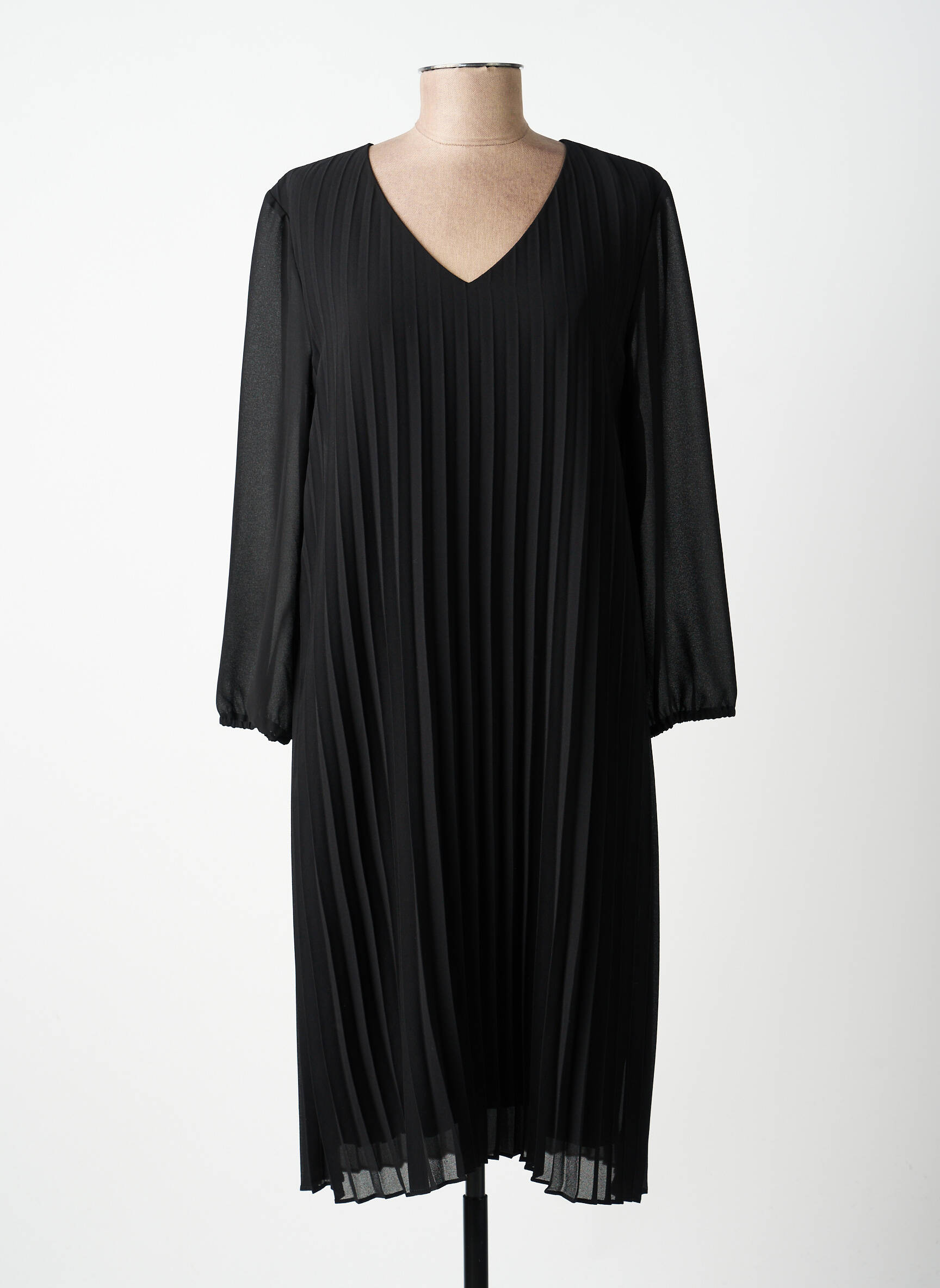 Rochie midi croială fluidă mâneci 3/4 negru STREET ONE femeie