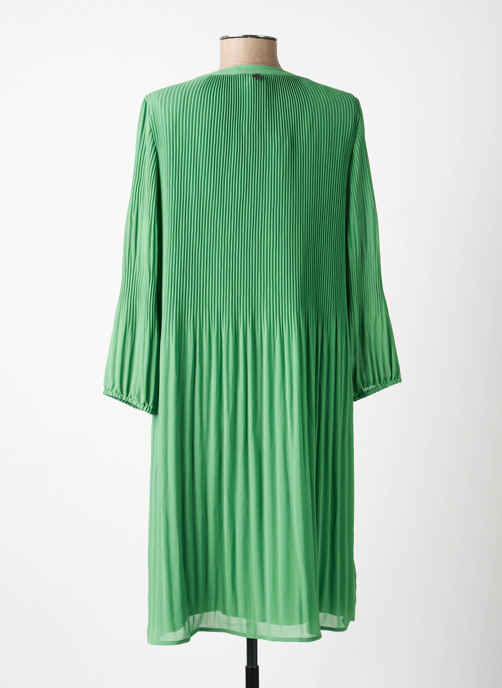 Rochie midi croială fluidă mâneci lungi verde STREET ONE femeie