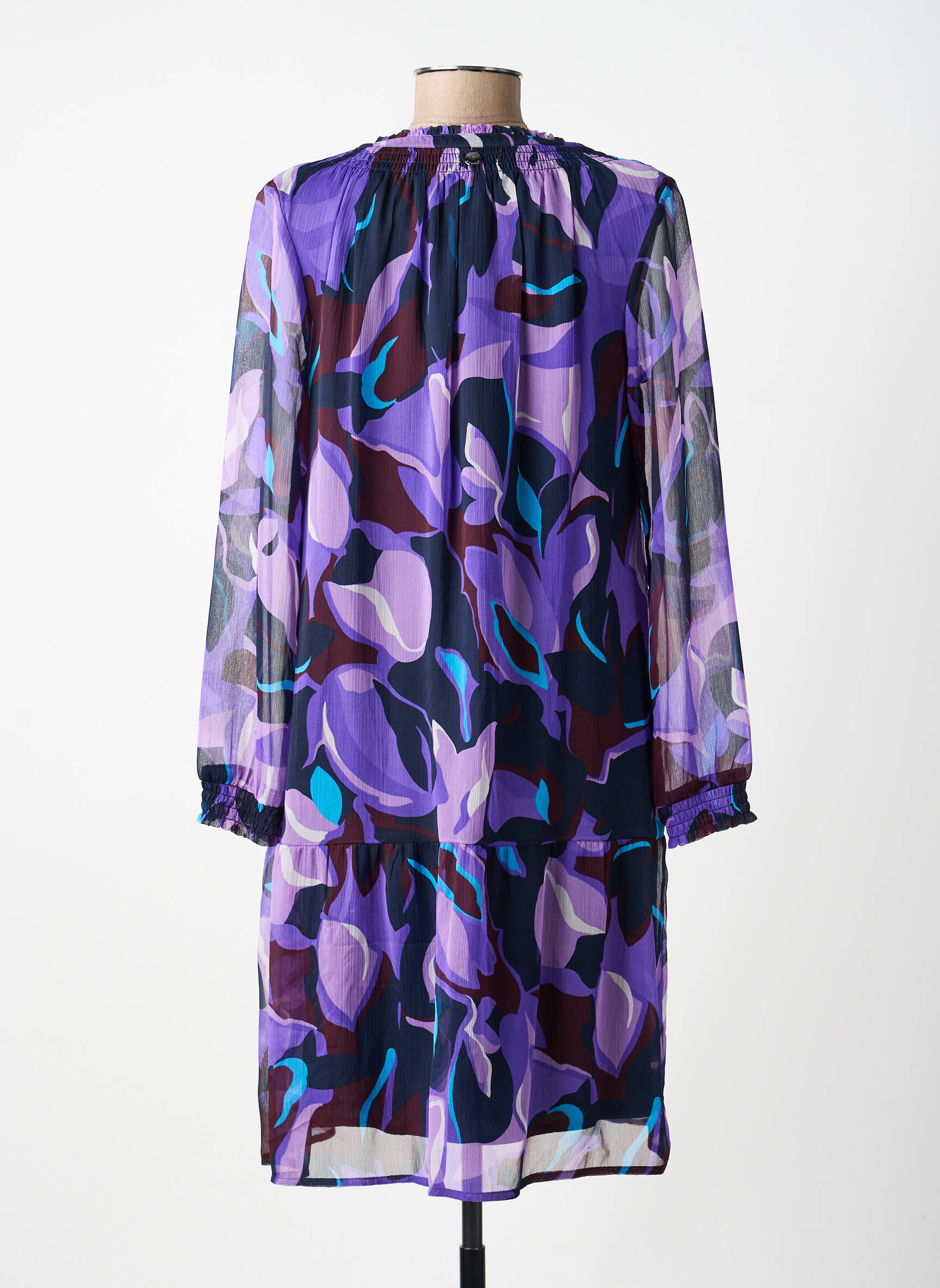 Rochie midi croială fluidă mâneci lungi violet STREET ONE femeie