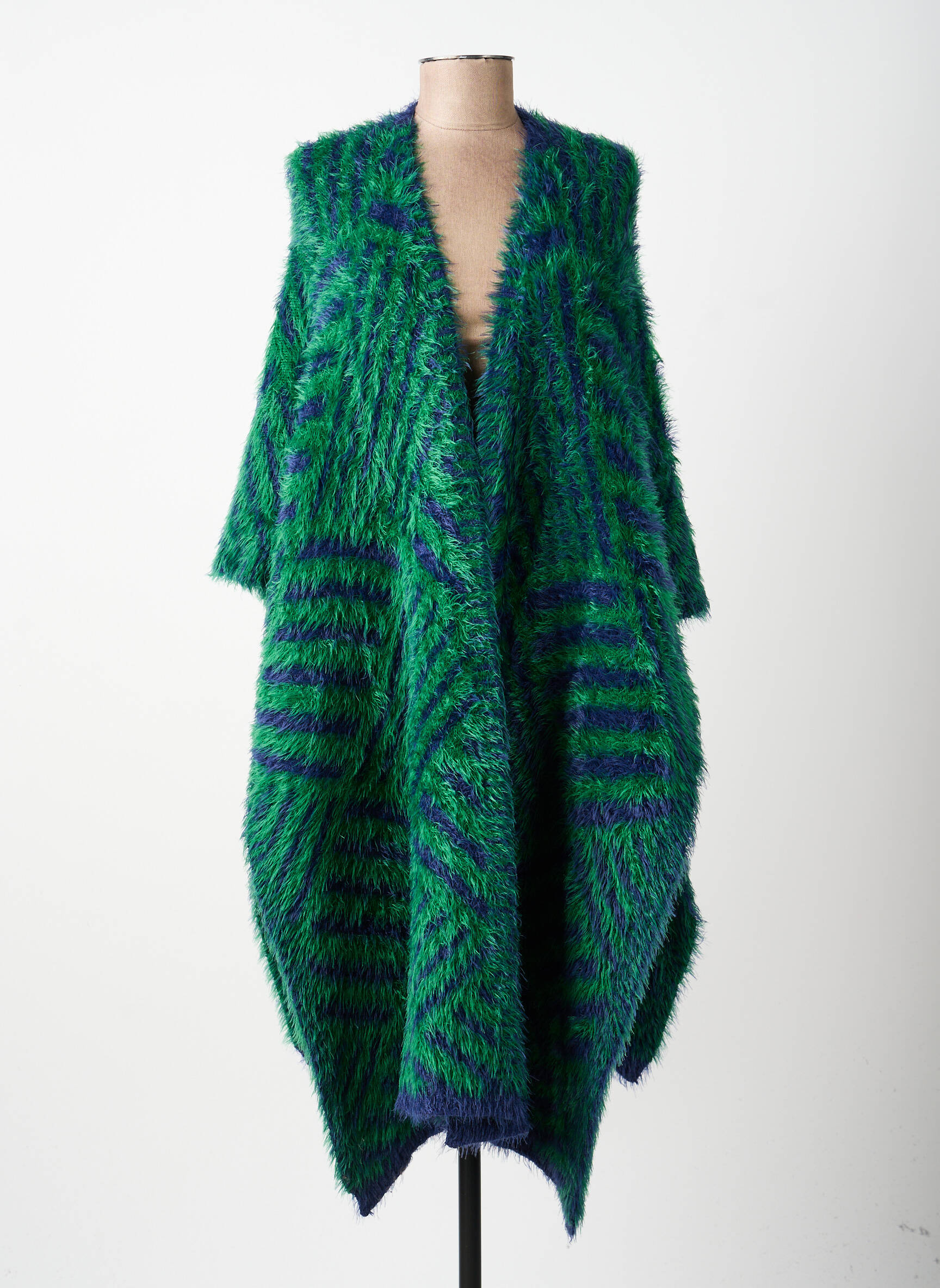 Poncho guler în v verde MARBLE femeie