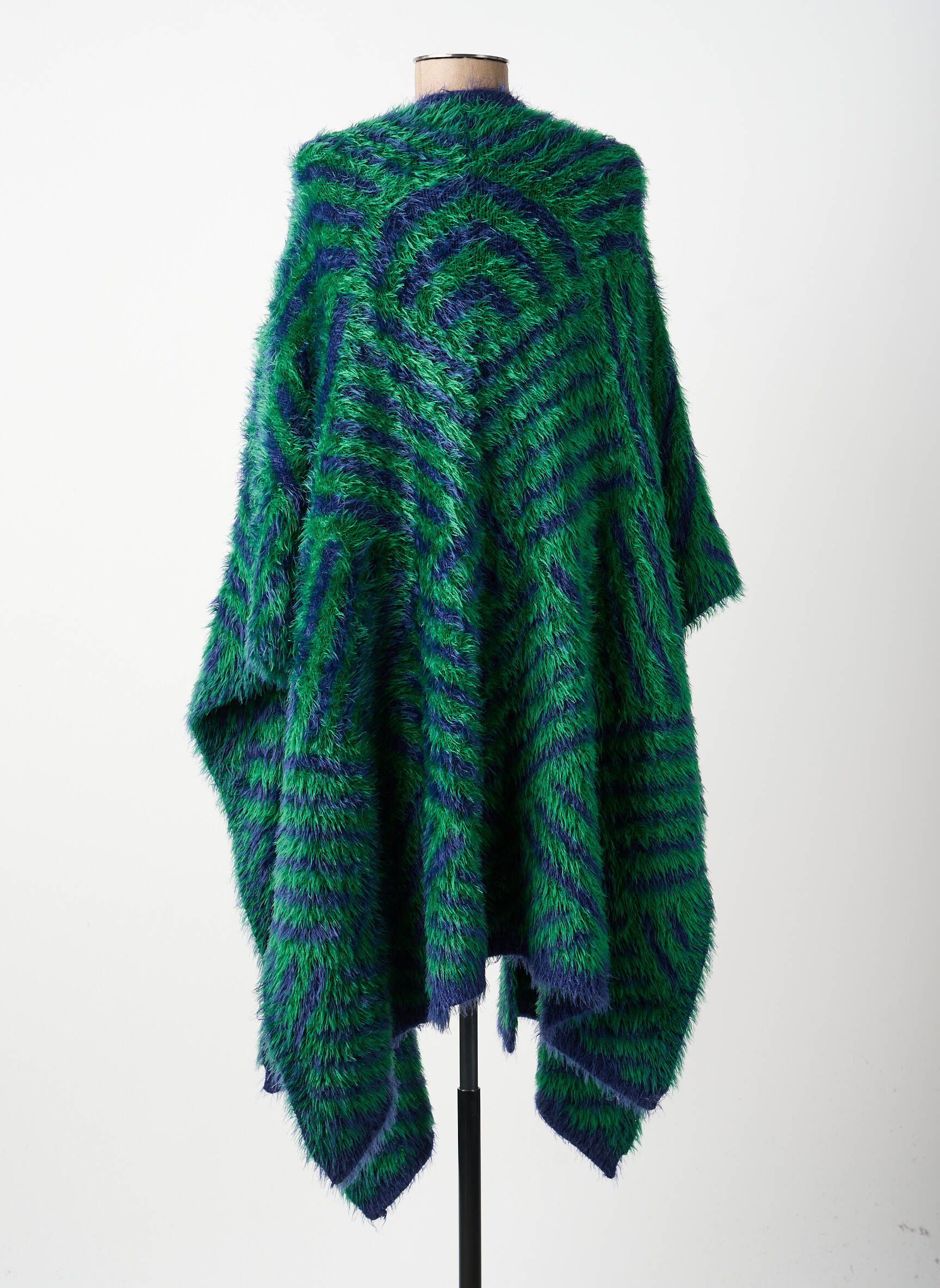 Poncho guler în v verde MARBLE femeie