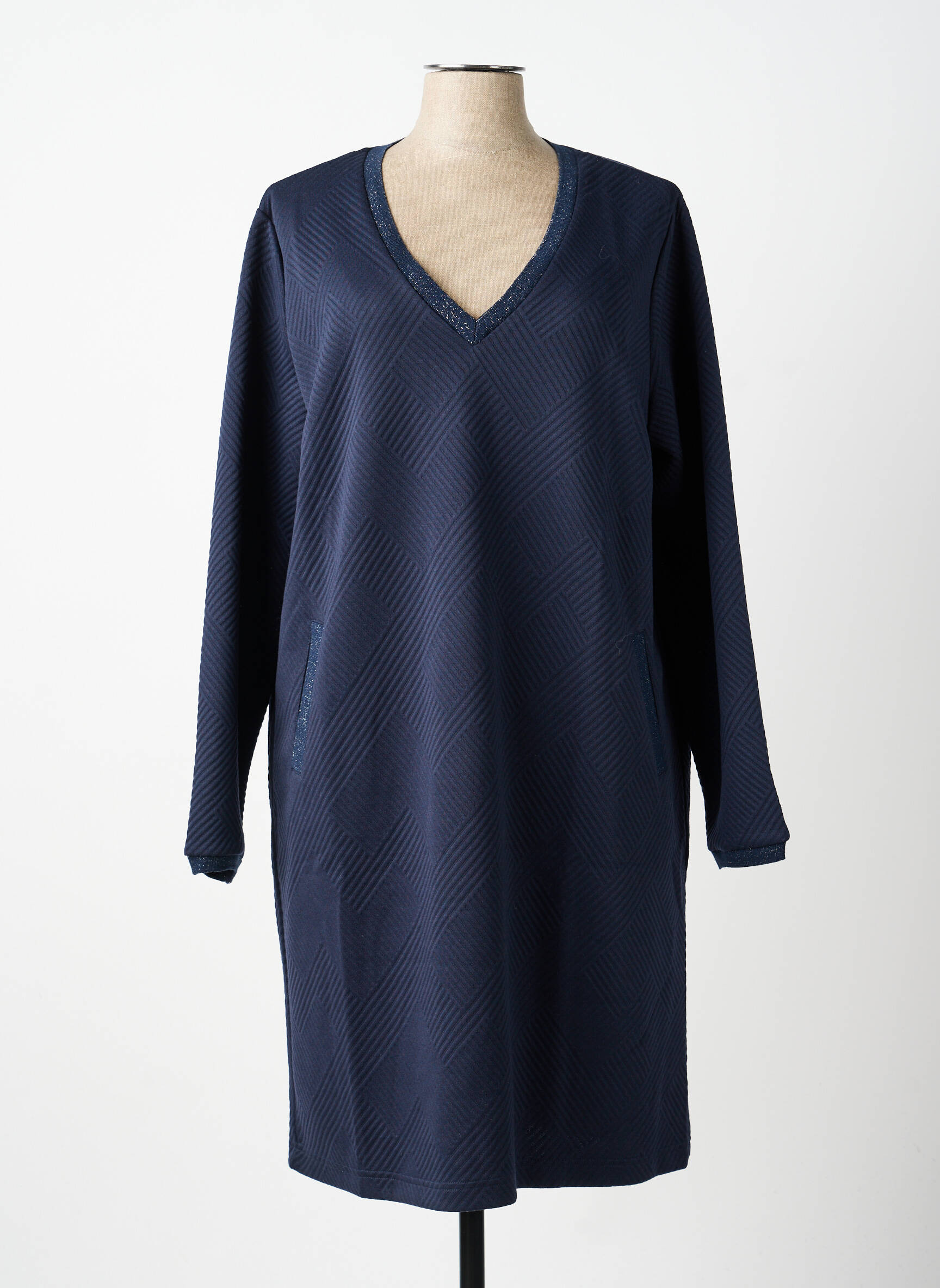 Rochie midi mâneci lungi mâneci lungi albastru ÉTYMOLOGIE femeie