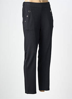 Pantalon slim talie elastică mărime normală negru EVER SASSY femeie
