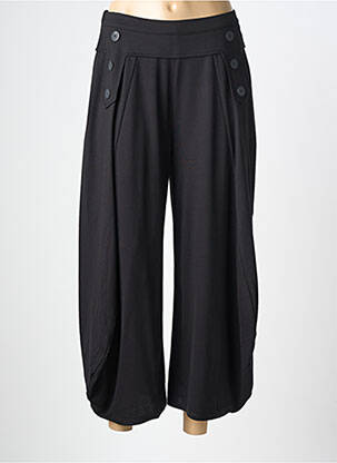 Pantalon larg țesătură poplin mărime normală negru EVER SASSY femeie