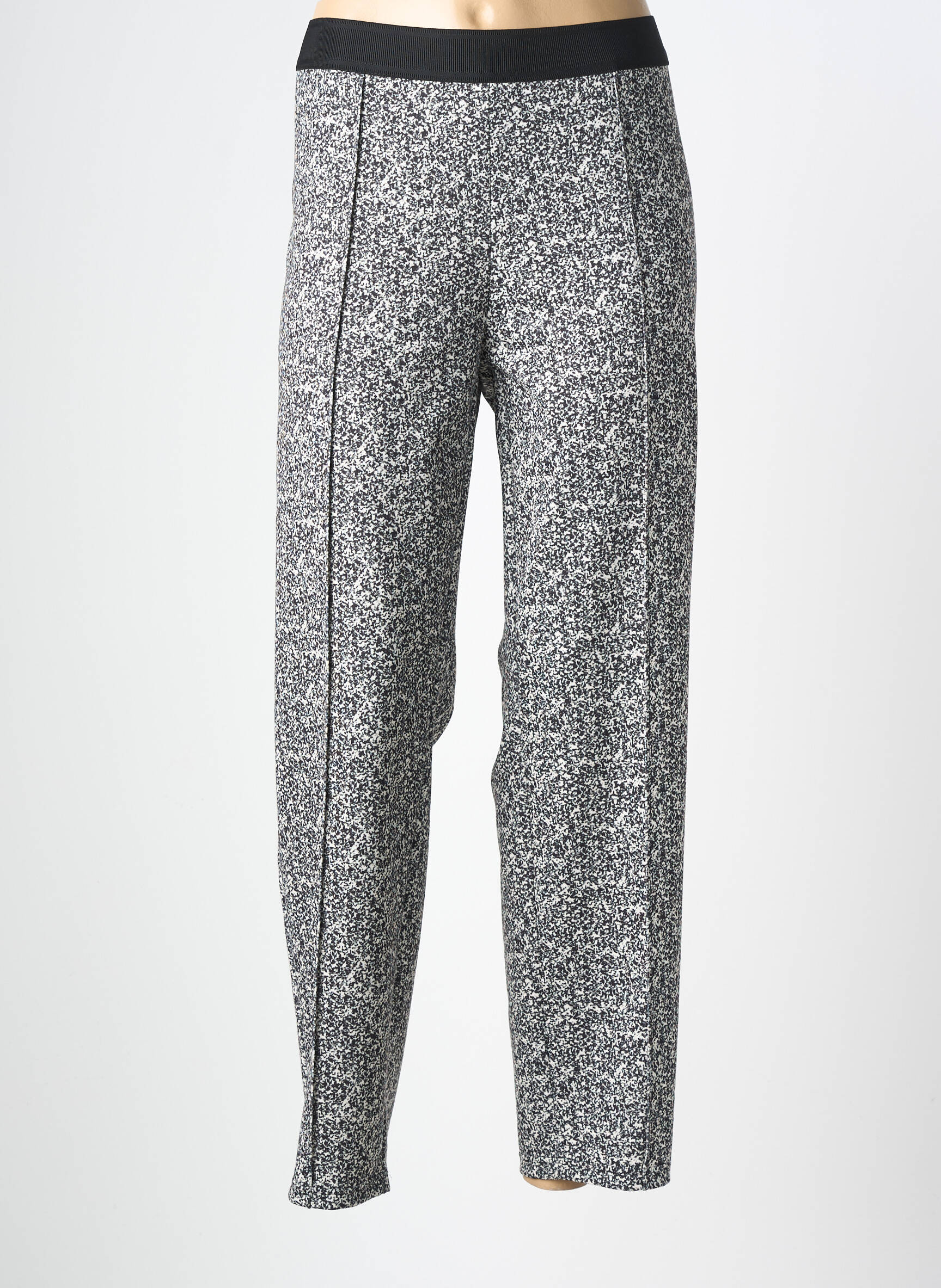 Pantalon slim talie elastică mărime normală negru FRANK WALDER femeie