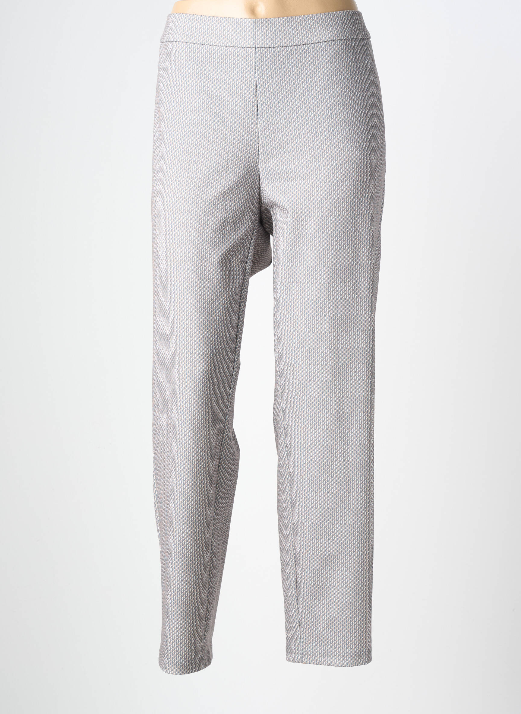 Pantalon slim talie elastică mărime normală gri FRANK WALDER femeie
