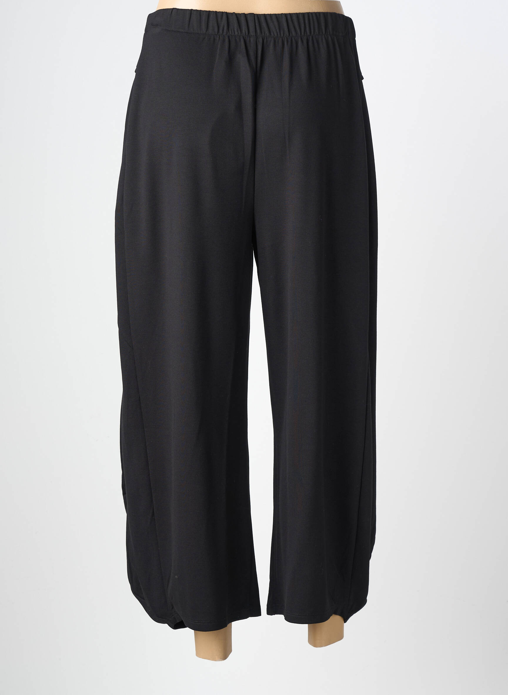 Pantalon larg țesătură poplin mărime normală negru EVER SASSY femeie