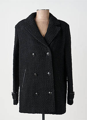 Palton scurt croială dreaptă fără glugă negru THE KOOPLES femeie