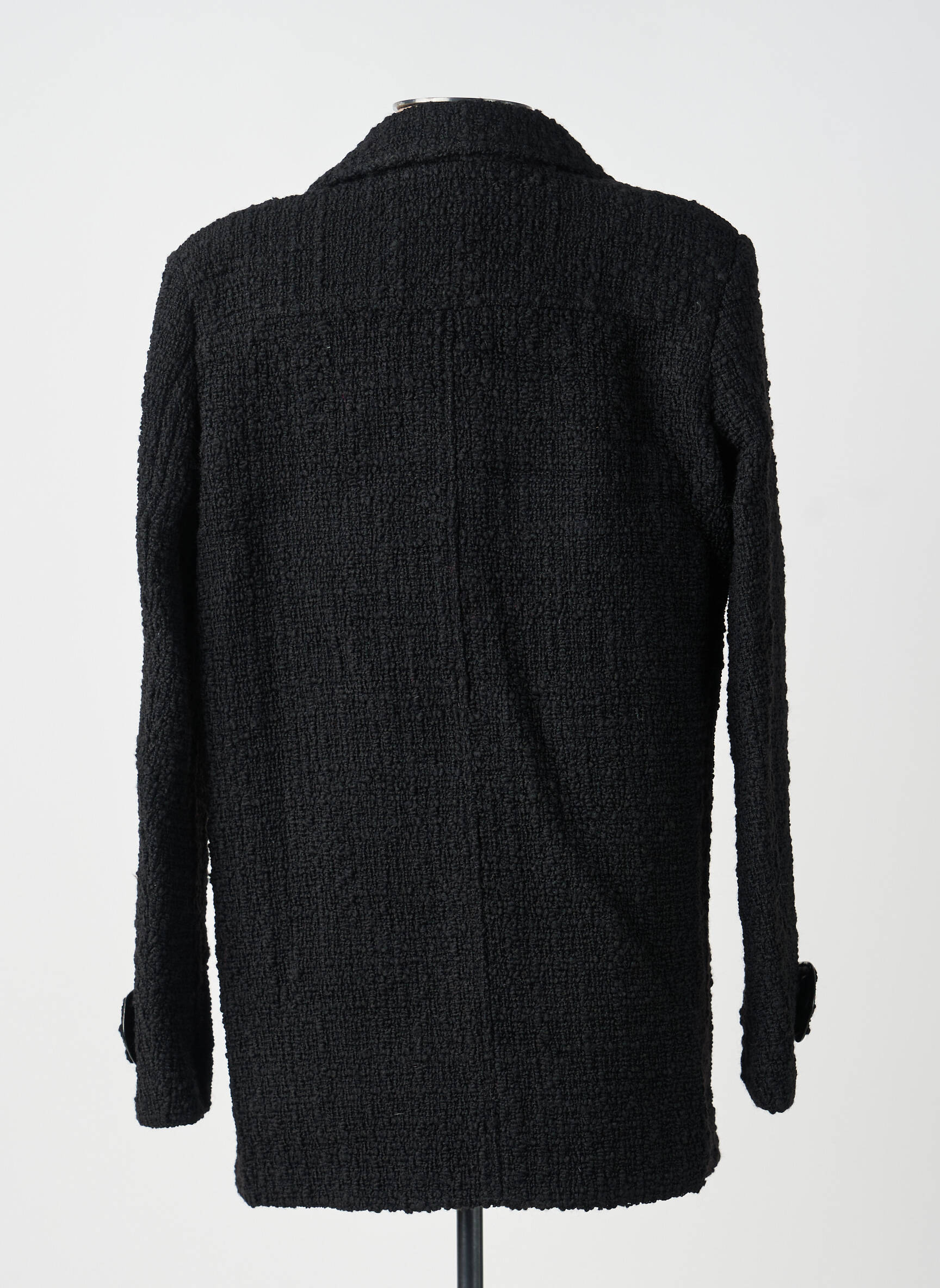 Palton scurt croială dreaptă fără glugă negru THE KOOPLES femeie