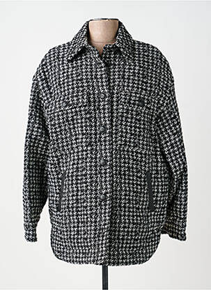Palton scurt croială dreaptă fără glugă negru THE KOOPLES femeie