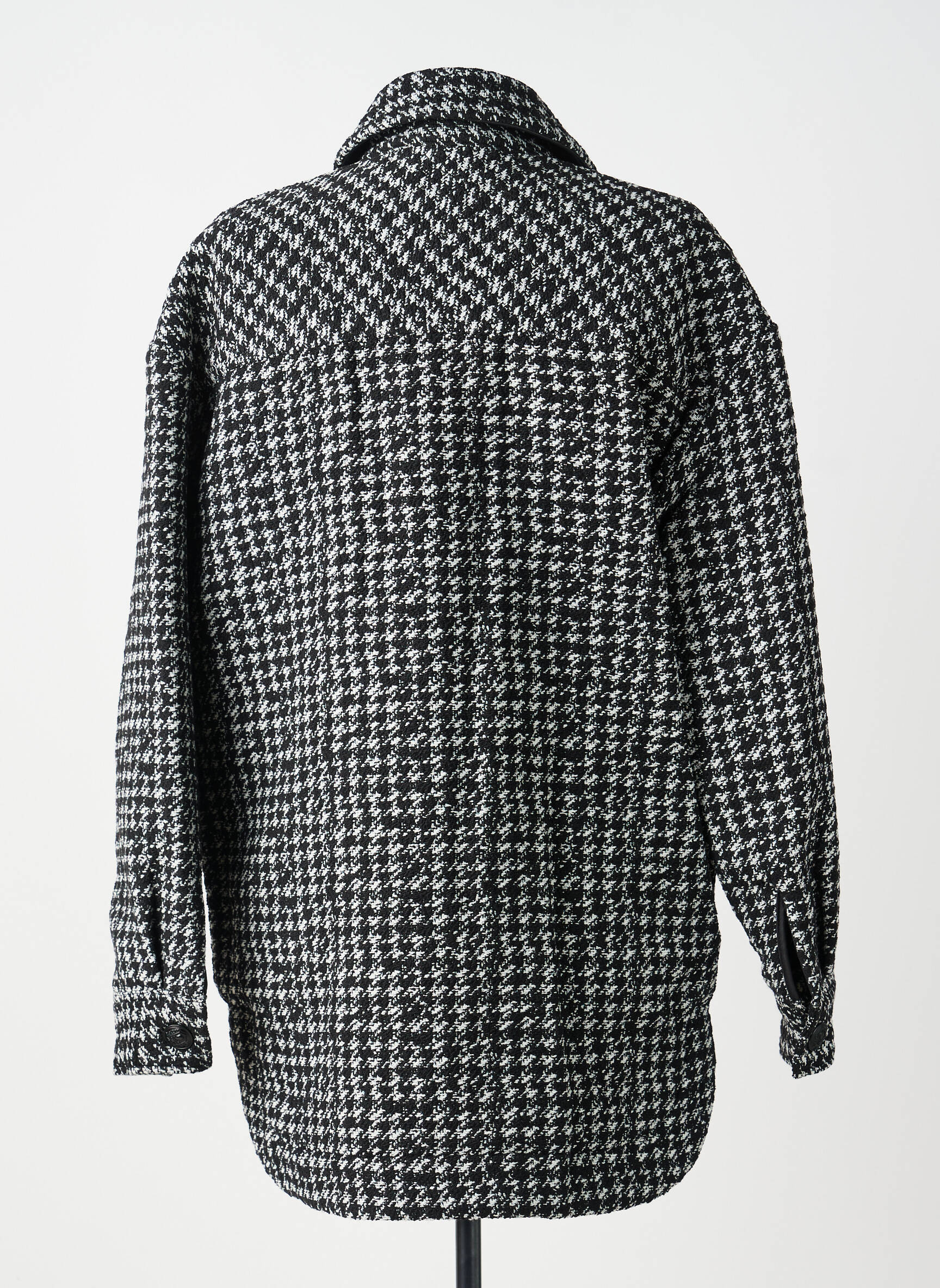 Palton scurt croială dreaptă fără glugă negru THE KOOPLES femeie