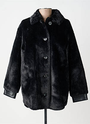 Palton scurt croială dreaptă fără glugă negru THE KOOPLES femeie