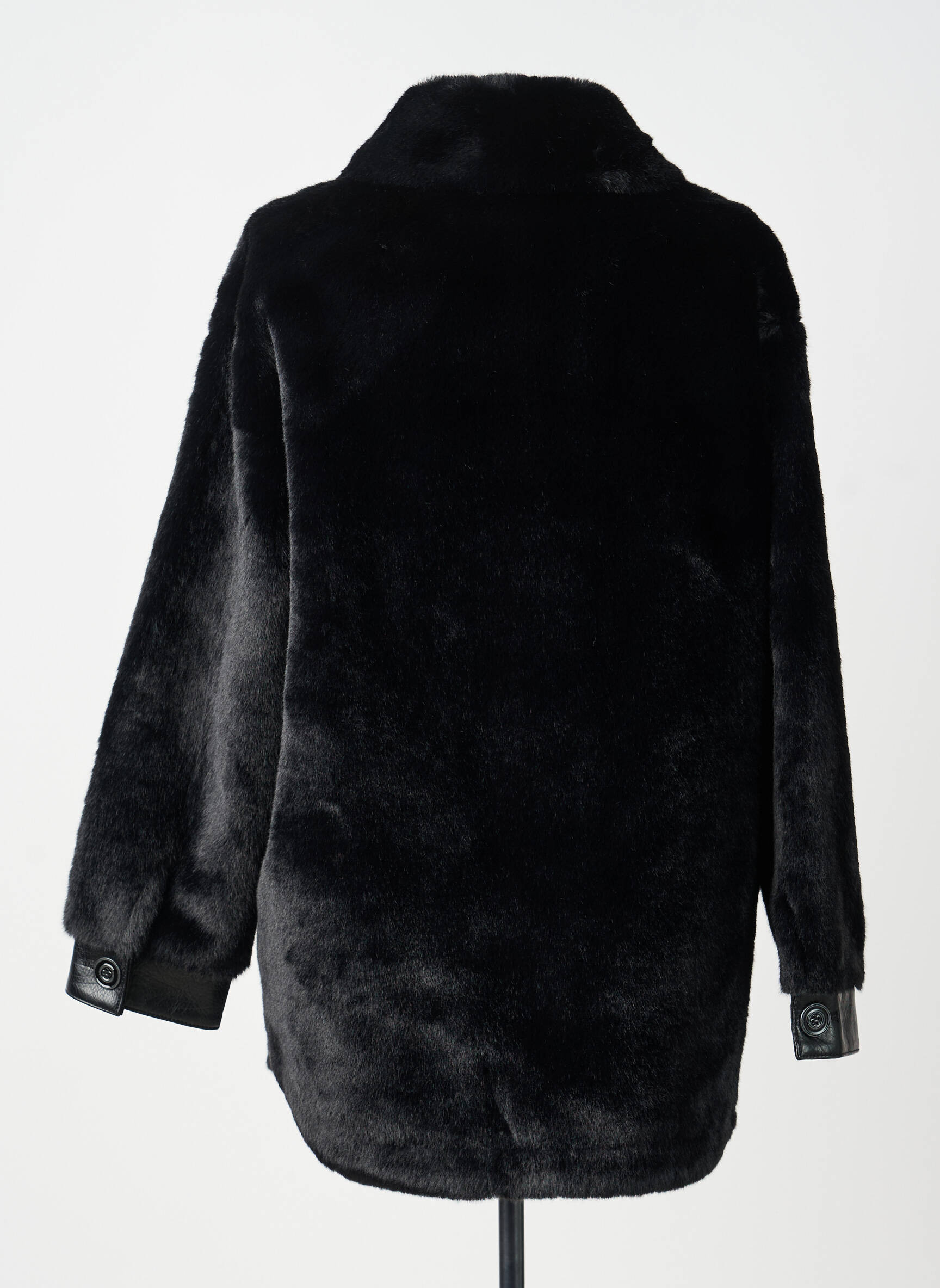 Palton scurt croială dreaptă fără glugă negru THE KOOPLES femeie