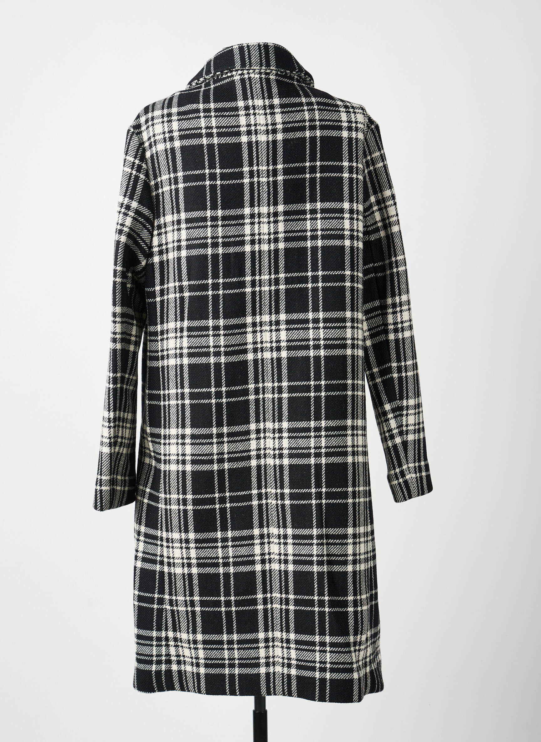 Palton lung croială dreaptă fără glugă negru THE KOOPLES femeie
