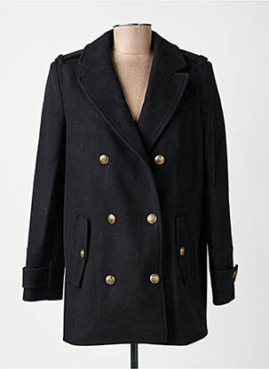 Palton scurt croială dreaptă fără glugă negru THE KOOPLES femeie