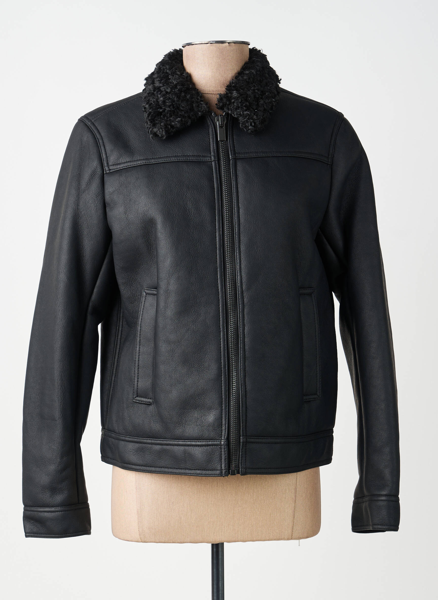 Geci din piele ecologică buzunare negru THE KOOPLES femeie