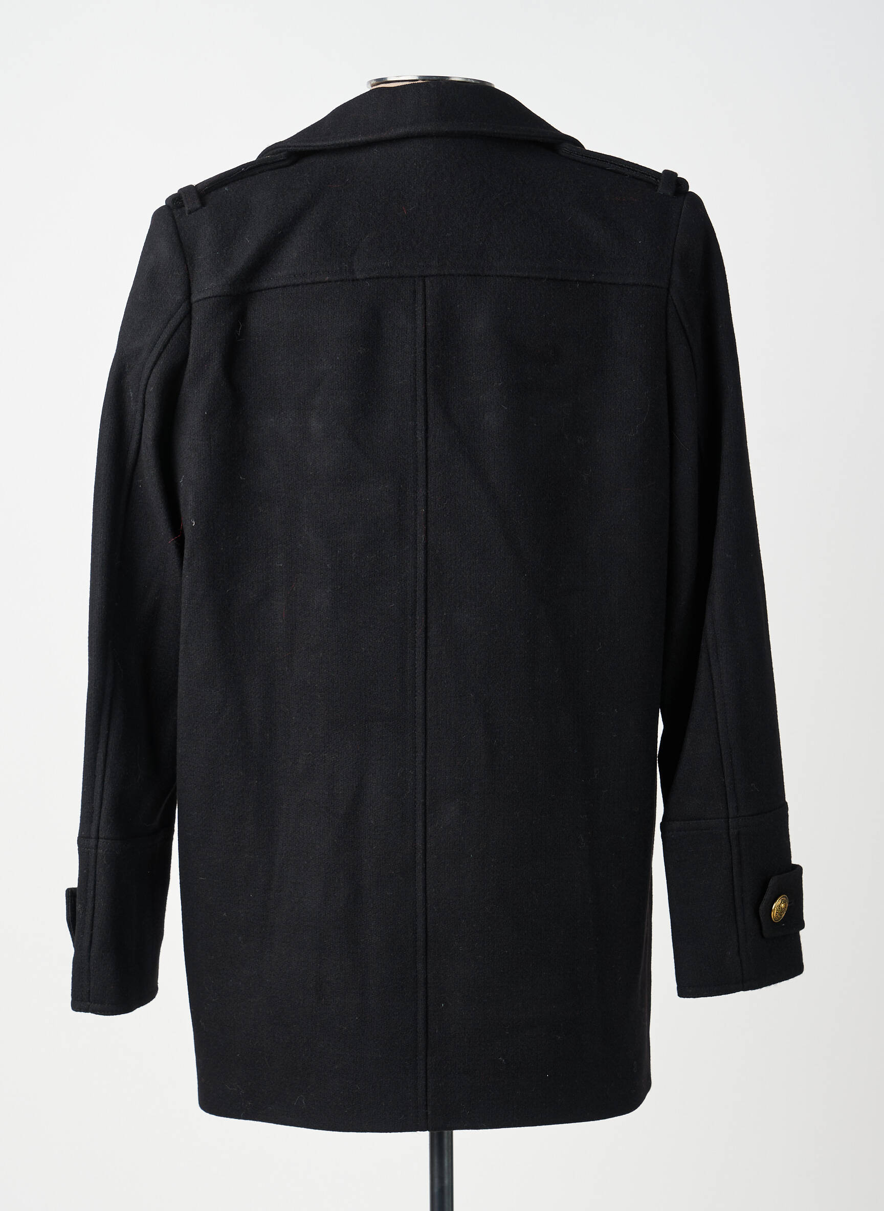Palton scurt croială dreaptă fără glugă negru THE KOOPLES femeie