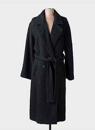 Palton lung croială cambrată fără glugă negru THE KOOPLES femeie