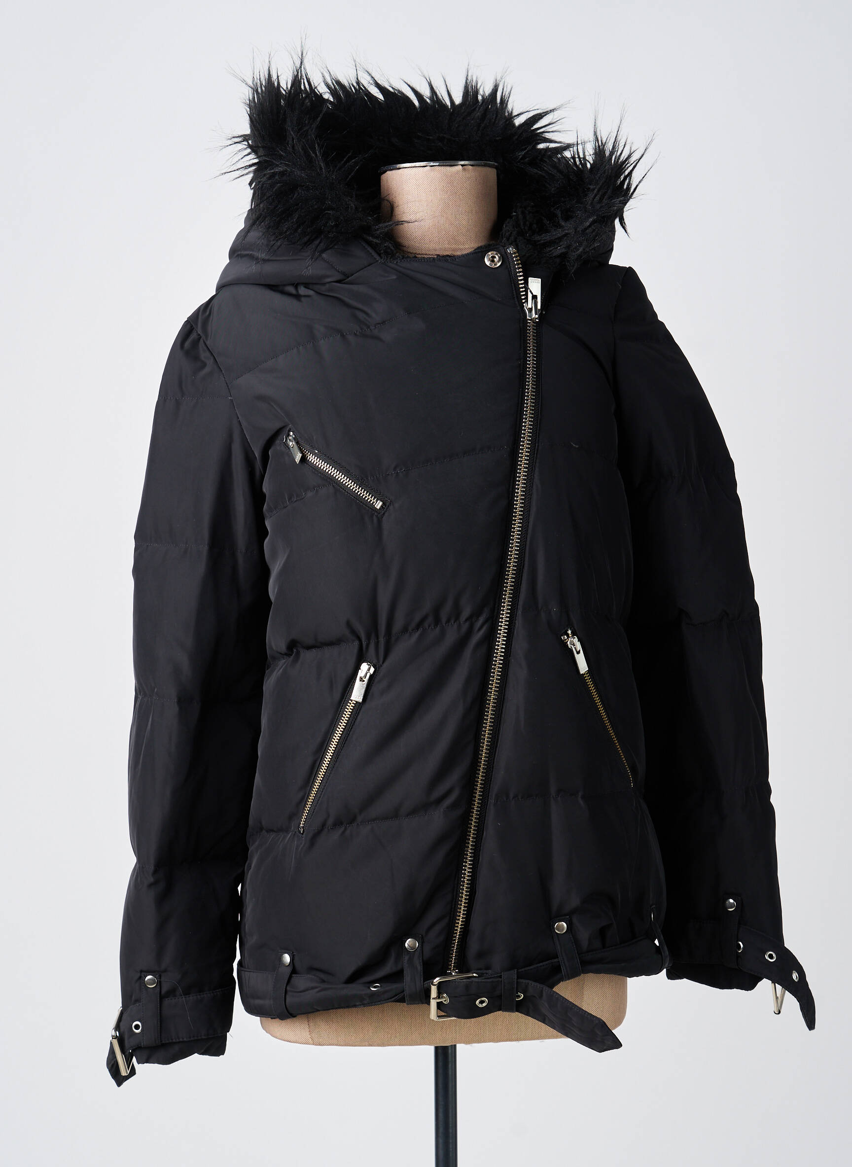 Geacă matlasată mâneci lungi cu glugă negru THE KOOPLES (SPORT) femeie