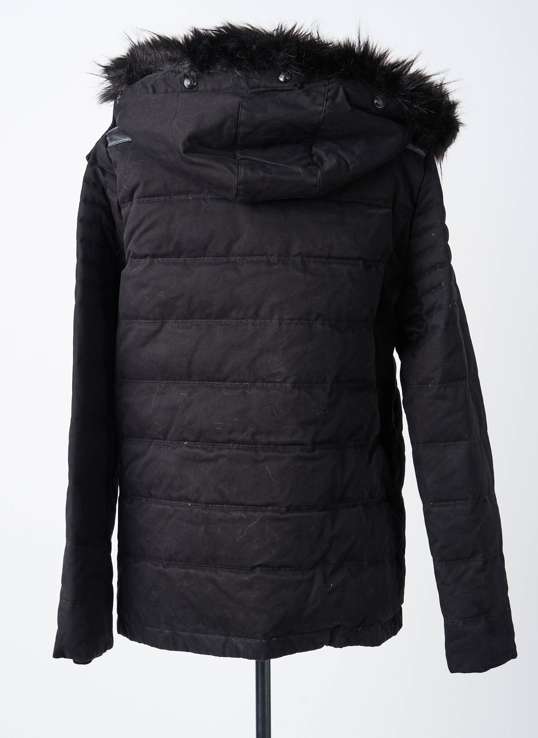 Geacă matlasată mâneci lungi cu glugă negru THE KOOPLES femeie