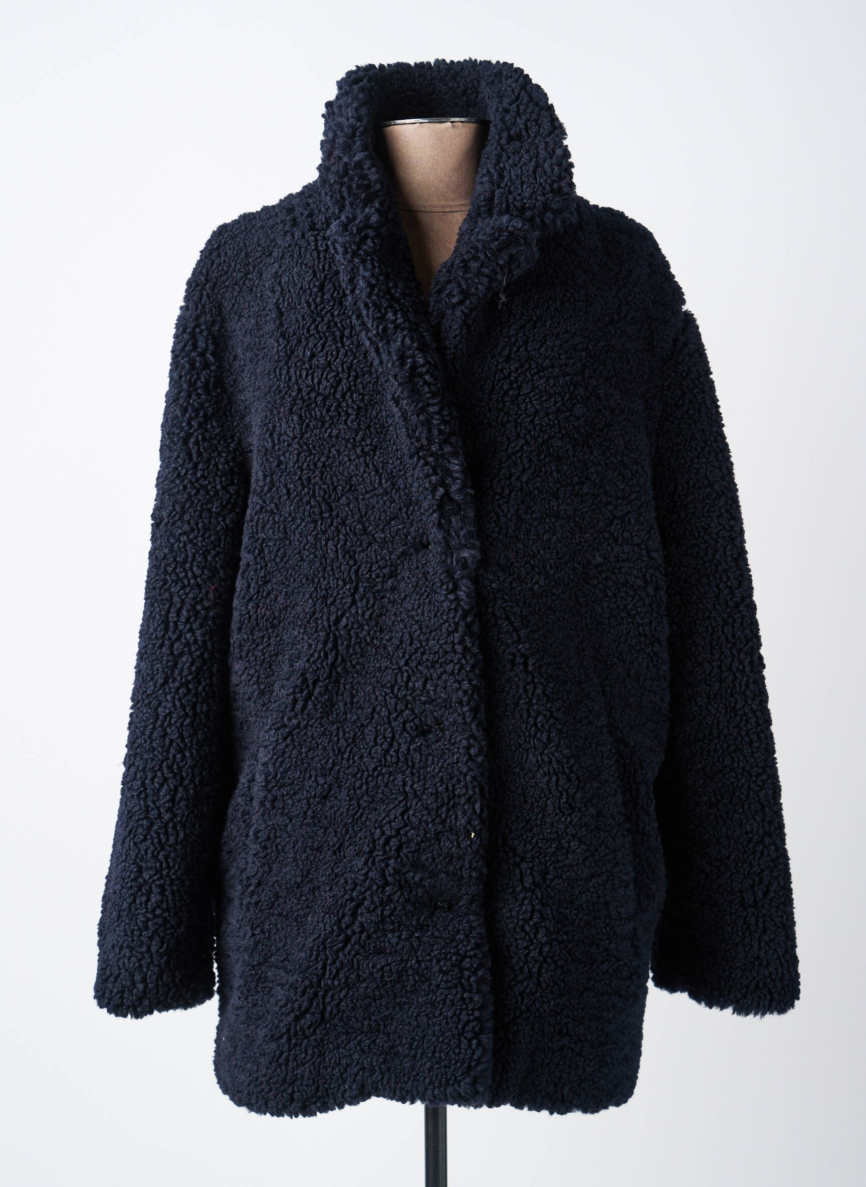 Palton lung croială dreaptă fără glugă albastru THE KOOPLES femeie
