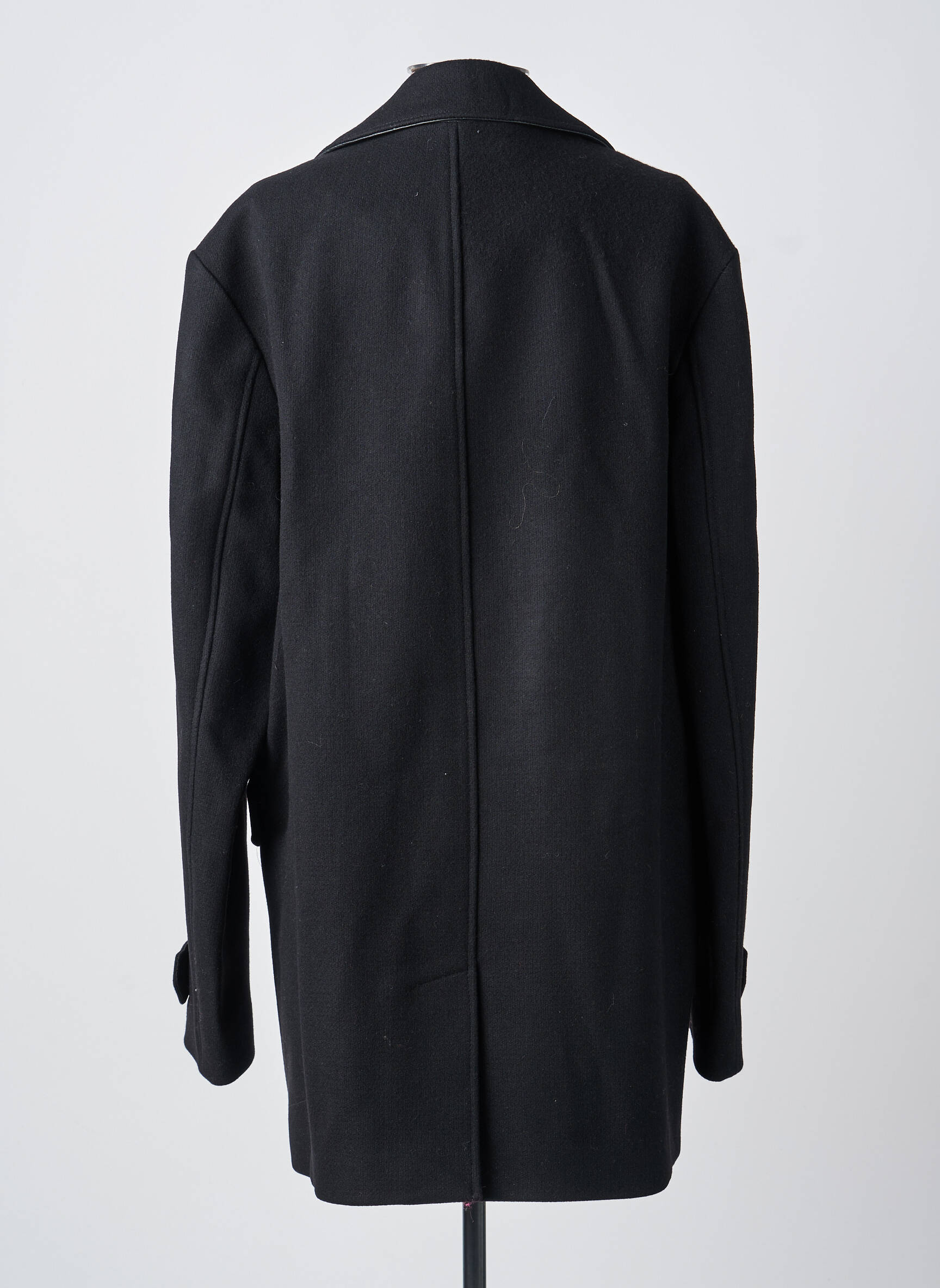 Palton lung croială dreaptă fără glugă negru THE KOOPLES femeie