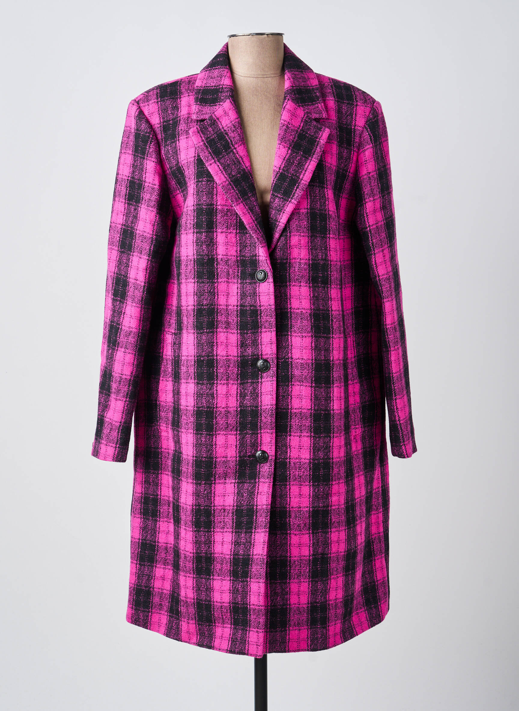 Palton lung croială dreaptă fără glugă violet THE KOOPLES femeie