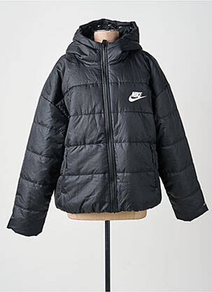 Geacă matlasată mâneci lungi cu glugă negru NIKE femeie