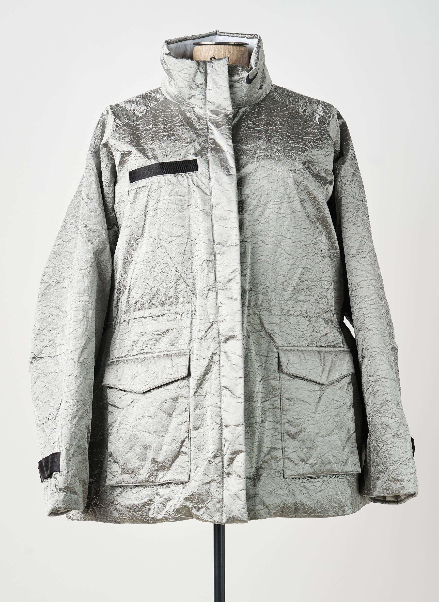 Parka mâneci lungi fără glugă gri NIKE femeie